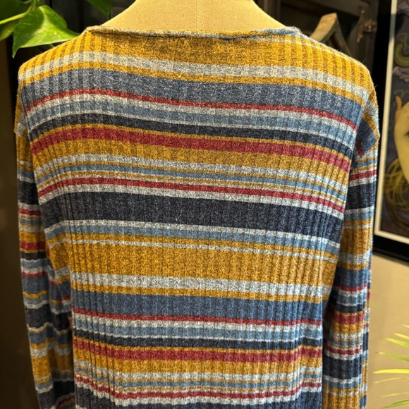 Nikki ribbed stripe duster cardigan plus size - Picture 10 of 12